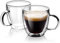 Stylusella Double Wall Glass Coffee Cups 5oz / 150ml, Set of 2 Insulated Coffee Mugs with Handles, Tazas de Café Con Estilo