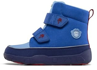 Affenzahn Winterstiefel Vegan Comfy warm gefüttert, wasserdicht mit Kletterverschlüssen, Größe 21-32 Hai - Blau