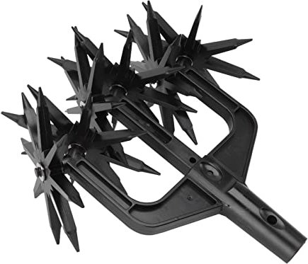 Garten Boden Vertikutierer, Garten Rotationsgrubber, 2 in 1 Ventilierte Vertikutierer Bodenverlierer Manuelle Hand Bodenfräse Garten Grubber für Reseeding Gras Boden mischen, Lockerung des Bodens