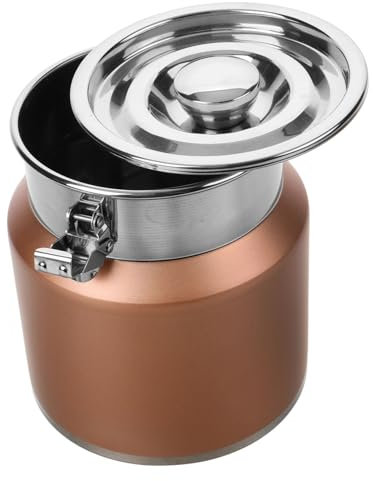 Amosfun Brocca Per La Conservazione Dellacqua Brocca Portatile Contenitore Per Riso in Acciaio Inossidabile Contenitore Per Il Grasso Domestico