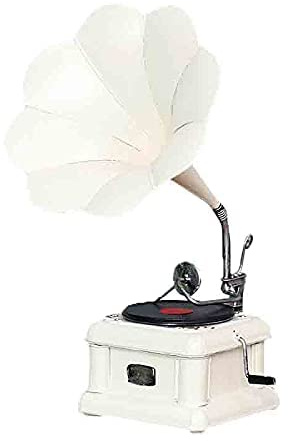 MRKU Teléfono Fijo Retro, gramófono, Tocadiscos Antiguo, escaparate de Bar, Restaurante, decoración del hogar, artesanías de Hierro, Accesorios de fotografía Decorativos, metálico