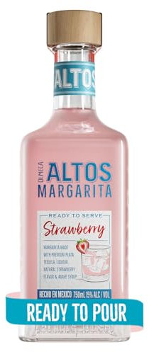 Altos Tequila Ready to Serve Strawberry Margarita 75cl, 14.9% ABV, Bar-Quality Pre-Mixed Margarita Cocktail, Ready To Drink, Infused with Ripe Strawberries | Made from Award Winning Tequila