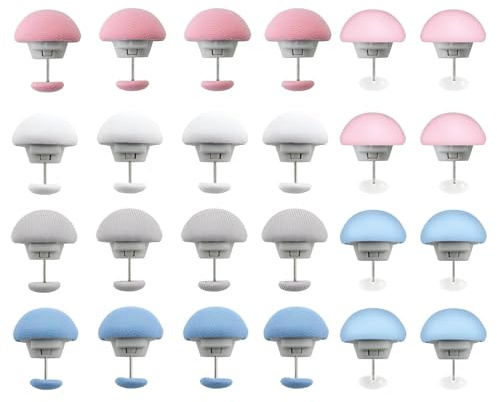 Huangyihan 24 pcs Mushroom Duvet Clips ，Non Slip Bed Sheet Holders & Quilt Fixing Clips ， Secure Reusable Pins for Blankets, Curtains, Mattress Covers to Keep Duvet in Place