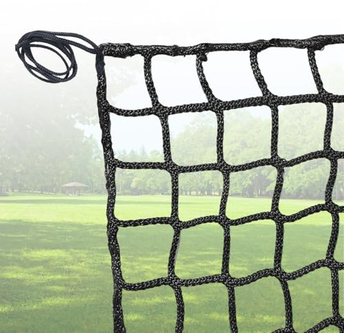 YCBTREE Säkerhetsnät för barn och husdjur, kattnät balkong polyester knutlöst, skyddsnät för trappor räcke hög säng, fallskydd nät, väderbeständigt UV-resistent, svart (1,5 × 3 m)