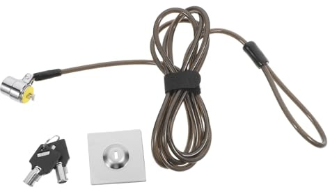 BEBEMOKO Cadenas avec Câble Antivol Ordinateur Portable en Alliage de Zinc pour Serrure Portable Noire de 1,9 M Renforcé Sécurisant Bureau et Dortoir Le Vol
