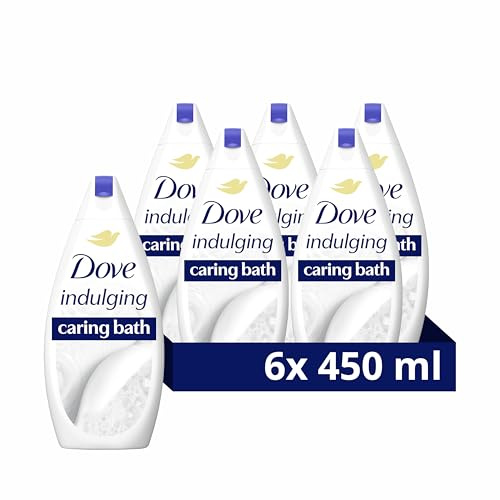 Dove Indulging Caring Bath Bath Soak with ¼ moisturising Cream for a Relaxing Bubble Bath 6X 450 ml