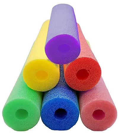4pk 1.5m Swimming Pool Noodle Woggle Kids Floatation Device Flexible Strong Noodle Swim Support Float (4 Pack, Random Colours)
