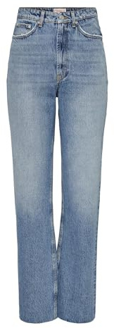 Only Onlriley Life Ex HW STR DNM Dot353 Noos, Media Blu Denim, 25W x 30L