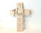 Personalisiertes Taufkreuz mit Spruch, Taufgeschenk aus Holz, Taufdeko, Taufpaten