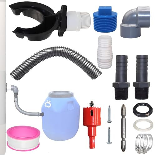 MJLOMJ Speedy Collecteur d'eau de pluie avec tuyau de 1 m – Raccord universel de tuyau de descente 70-110 mm – Système de récupération d'eau de pluie pour gouttières, accessoires de montage inclus
