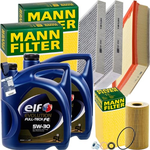 Inspektionspaket + 10L 5W-30 Motoröl passend für 2.0 dCi Laguna 3