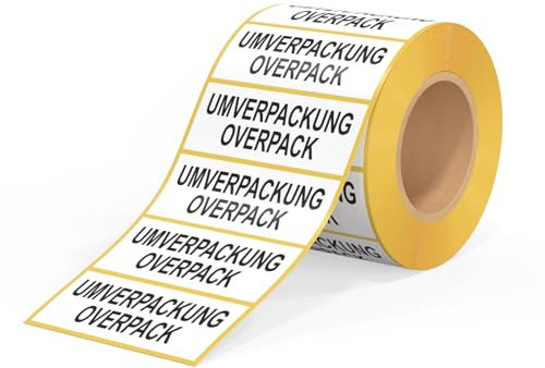 Multi-Shopping Warnetiketten auf Rolle - 500 Etiketten Gefahrgut - Umverpackung/Overpack, 100 x 50 mm, Selbstklebend