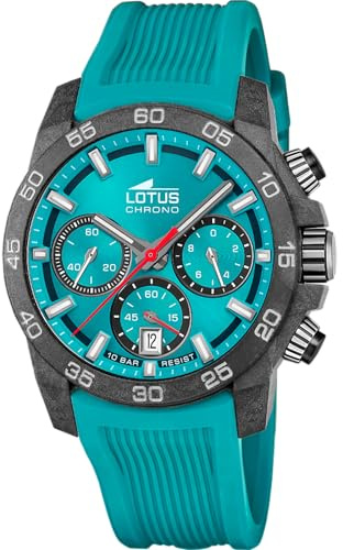LOTUS Reloj Hombre Analógico de Caucho Azul