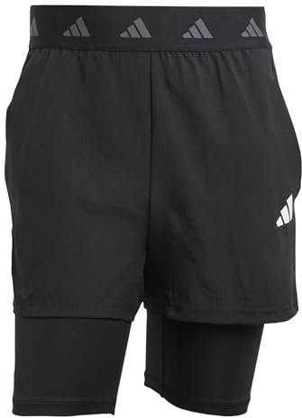 adidas Herren Gym+ 2in1 Shorts, Black/Black, M
