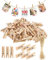 100 Piezas Mini Pinzas Madera Pequeñas,Clips de Fotos Pinzas Madera con 10 Metros de Cuerda de Yute,Natural Pinzas Pequeñas Madera,Clip de Madera para Colgar Fotos,DIY, Fotos, Postales, Decoración