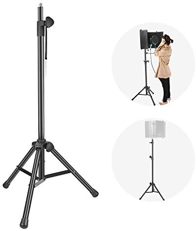 NEEWER NW002-1 - Trípode de protección contra el Viento con Tubo de Aluminio, pies Antideslizantes, Soporte de Altura Ajustable 165,5 cm, Soporte para apantallamiento acústico en Estudio (Negro)