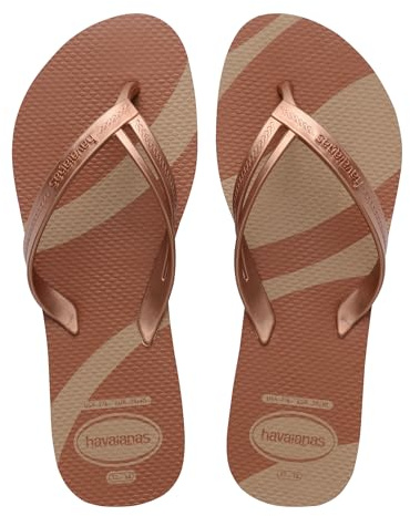 Havaianas Elegance Print Women FlipFlop Rose Gold 6.5/7 UK