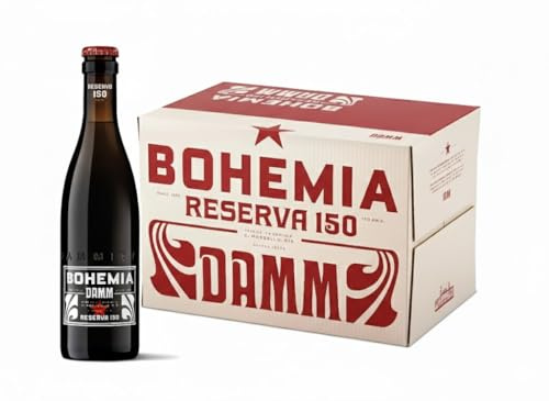 Damm - Bohemia Damm 150 Aniversario | Cerveza Premium Tradicional | Pack 24 Botellas | Sabor Equilibrado y Artesanal | Cerveza Dorada de Calidad