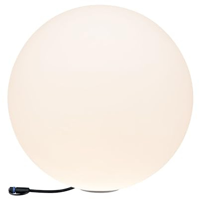 Paulmann 941.79 Objeto luminoso exterior Plug & Shine Globe IP67 3000 K 575 lm 24 V, luminaria esférica, luminaria exterior, iluminación para el jardín, iluminación para la terraza 94179