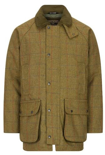 Walker and Hawkes - Barlaston - Chaqueta de Tweed para Hombre - Abrigo Inspirado en la hípica y la Caza - Verde Bosque - S