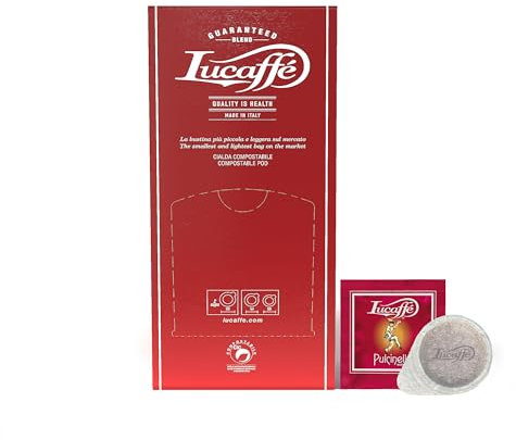 Lucaffè - 150 Cialde Caffè Compostabili ESE Ø44 mm - Pulcinella - Prodotto in italia - Qualità Superior - Espresso Cremoso