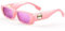 ATTCL Polarisierte Damen Sonnenbrille mit rechteckigem Rahmen trendige klobige Sonnenbrille mit UV-Schutz 5088 C5 Pink+pink