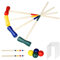 SUBTLETY 4 Spieler Croquet aus Kiefernholz Krocket Set Inkl. Heringen 4 Holzbällen 9 Toren & 2 Stäben Tragbare Gartenspiel Traditionelle Outdoor Krocketspiel für Kinder Erwachsene Familie