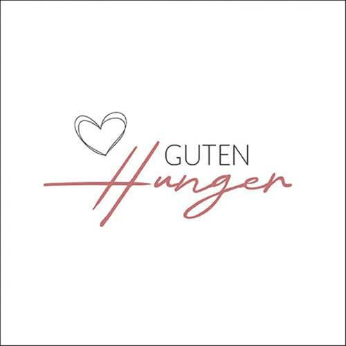 20 Servietten Sprüche Guten Hunger als Tischdeko. Papierservietten mit Motiv. Auch für Decoupage und Serviettentechnik 33x33cm