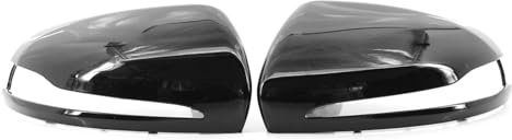 Shkalacar 2 Stück Auto Rückspiegel Kappe Ersatz für W205 C205 V205 S205 2014-2020, Seitenspiegel Abdeckkappen Spiegelkappen OEM: A09981082007992 A09981081009040(Schwarz)