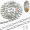 SWTYExt Edelstahl Kette mit Karabiner Stahlkette 2M Ø3mm Edelstahlkette V4A Gliederkette Meterware Rundstahlkette Verlängerungskett Kette für Hundekette Schaukeln Ketten Ankerkette Hängesessel