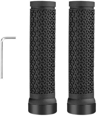 2Pcs Bike Grips, Non-Slip Handlebar Grips, Professional Mountain Bicycle Grips with Soft Anti-Slip Rubber, Ideal for Long Rides
