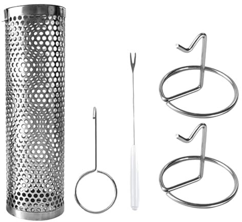 Panier à poissons, panier à barbecue – Rôtissoire en acier inoxydable pour la cuisson, grille de cuisson de camping rotative à 360 degrés | Panier à rôtir portable pour steak, fruits, viande, côtes