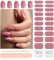 Wahrshei Nagelfolien | 20 Rose Pink UV Gel Nagelfolie | Nagelfolie Selbstklebend | Gel Nail Stickers, Gellack Wraps für Nagel