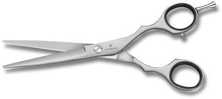 Victorinox Coiffeurschere, Friseurschere, Länge: 15 cm, Extra Scharf, Rostfreie Stahlklingen, mit Fingerstütze, Silber