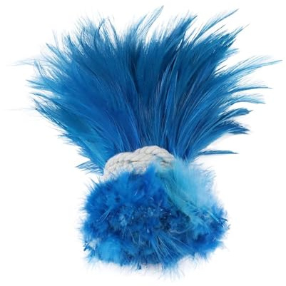 Plume de coq naturelle, 100 pièces/lot, Plume de décoration, accessoire de couture, 4 à 6 pouces, plumes de faisan for l'artisanat, vente en gros(Lake blue)