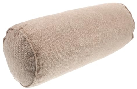 Ciieeo Cotton Linen Foot and Neck Bolster Pillow Cylinder Neck Roll Cushion for Beauty Bed Foot Massage Therapy Relieves Fatigue Enhances Sleep Quality for Home Office Travel