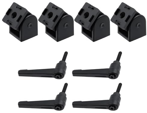 Pastlla 4 Sets 2020 Series Aluminum Extrusion Profile Black Zinc Alloy