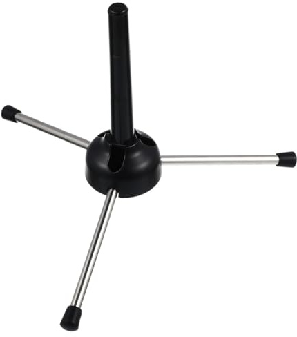 IMIKEYA Support Pliable pour Porte-clarinette et Flûte Traversière en Plastique et Métal Noir Friction Augmentée pour Rangement et Présentation D'instruments à Vent