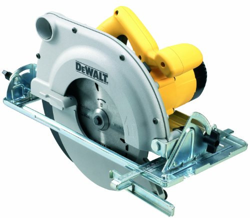 DeWalt Handkreissäge (1.750 W, 86 mm Schnitttiefe, Sägeblatt-Ø 235/30 mm, Neigungseinstellung 45 Grad, inkl. Schutzhauben-Aufsatz, Parallelanschlag, Montagewerkzeug und 24 Zahn HM-Sägeblatt) D23700-QS