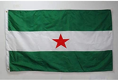 AZ FLAG Bandera de Andalucia ARBONAIDA 150x90cm - Bandera INDEPENDENTISTA ANDALUZA - NACIONALISMO Andaluz 90 x 150 cm