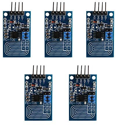 Hakeeta 5pcs Capacitive Touch Dimmer Stepless Dimming PWM Control Panel LED Dimmer Module, 2.4-5V