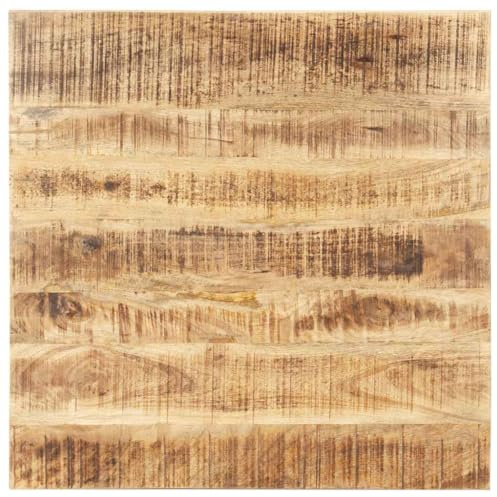 vidaXL Mangoholz Massiv Tischplatte Massivholzplatte Holzplatte Ersatztischplatte Holz Platte für Esstisch Esszimmertisch 25-27mm 80x80cm