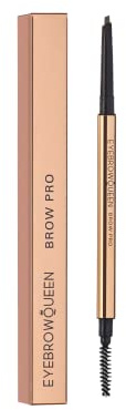 Eyebrowqueen Brow Pro | Waterproof Dual-Ended Pencil | Fine Strokes | Vegan | Shade Rich Brown