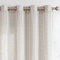 COLLACT Graue gestreifte Leinen-Vorhänge, 213 cm Länge, für Wohnzimmer/Schlafzimmer, Bauernhaus, Nadelstreifenmuster, lichtfilternde Vorhänge, Ösen, Fensterbehandlungen, B 50 x L 84, 2 Paneele, Grau