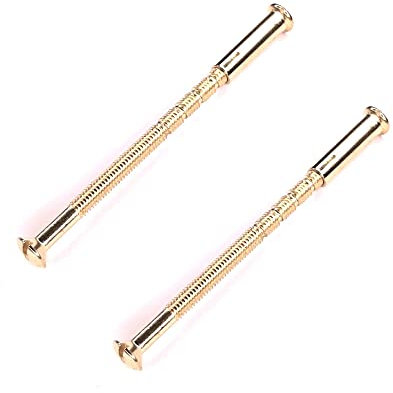 cyclingcolors 2x tornillos de encuadernación dorado M4 x 35-65mm latón unión con casquillo conexión de muebles Plan de trabajo madera