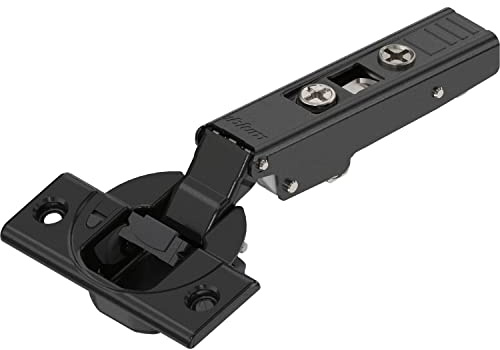 Blum Clip Top Blumotion 110 - Scharniere mit integrierter Dämpfung - hochwertige Scharniere für Küchenschränke - Topfscharnier mit Eckanschlag, onyx schwarz - 50 Stück