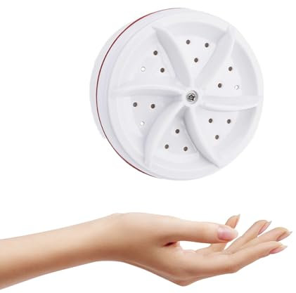 ieron Mini machine à laver portable, laveuse turbo à ultrasons pour voyage, camping, voyage d'affaires, turbine à linge avec alimentation USB pour nettoyer chaussettes, sous-vêtements, petits