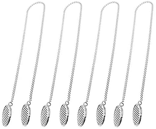 4 pezzi portatovaglioli catena portatovaglioli clip catena cordino flessibile cinturino collo per anziani adulti bambini