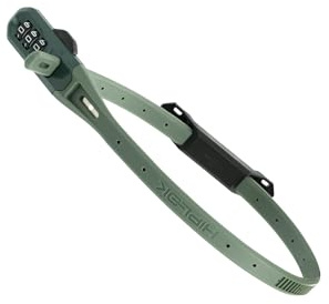 Hiplok Z LOK Combo Bike Lock/Motorbike Helmet Lock - Green. 3 Digit Code. Steel Core & 45cm Locking Length. Optional Bracket