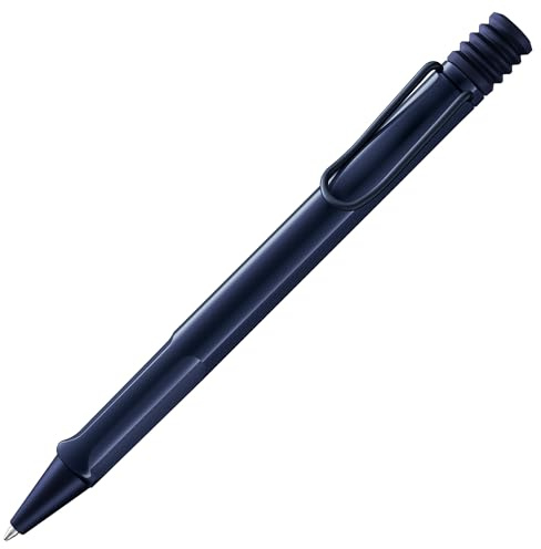 Lamy safari dark dusk Kugelschreiber - zeitlos klassischer Kuli mit ergonomischem Griff & robustem ASA-Kunststoff - inkl. Großraummine M 16 in Strichbreite M in schwarz